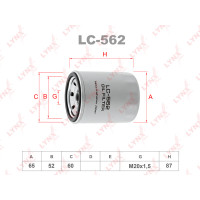 Фильтр масляный LYNXauto LC-562 Фильтр масляный LYNXauto LC-562